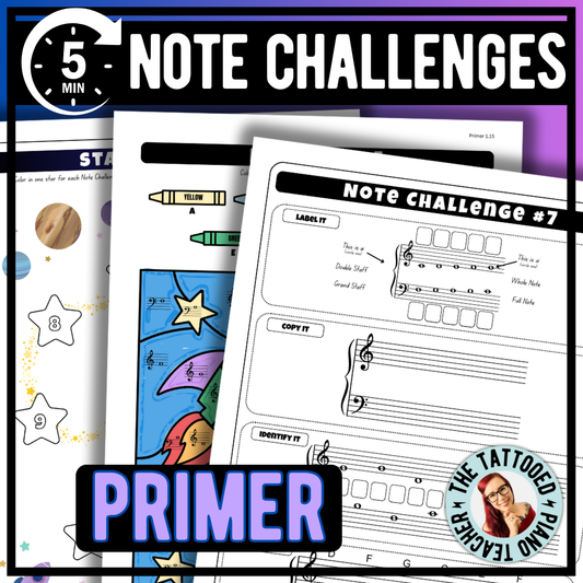 Primer Note Worksheet Pack