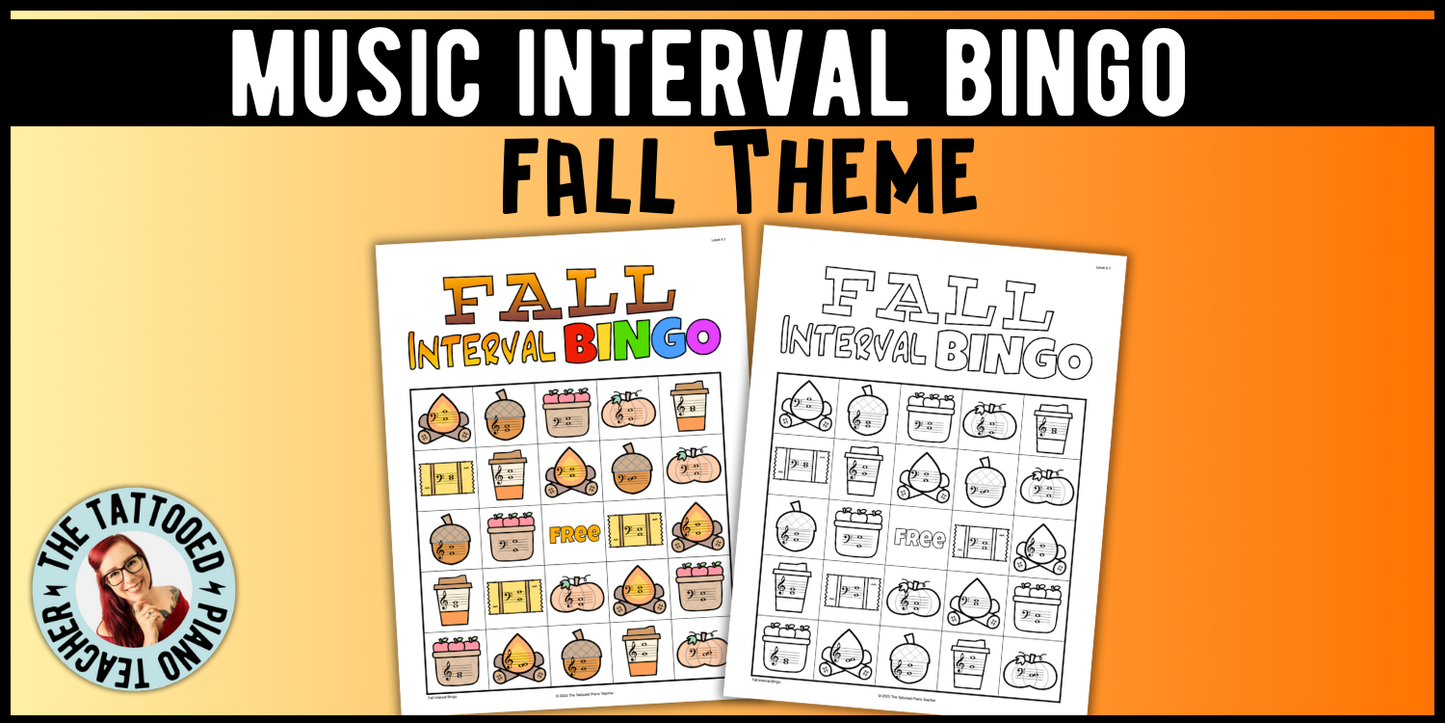 Fall Music Interval Bingo