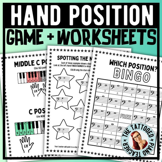 New Hand Position Game + Worksheets