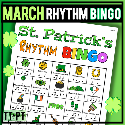 St. Patrick's Day Rhythm Bingo