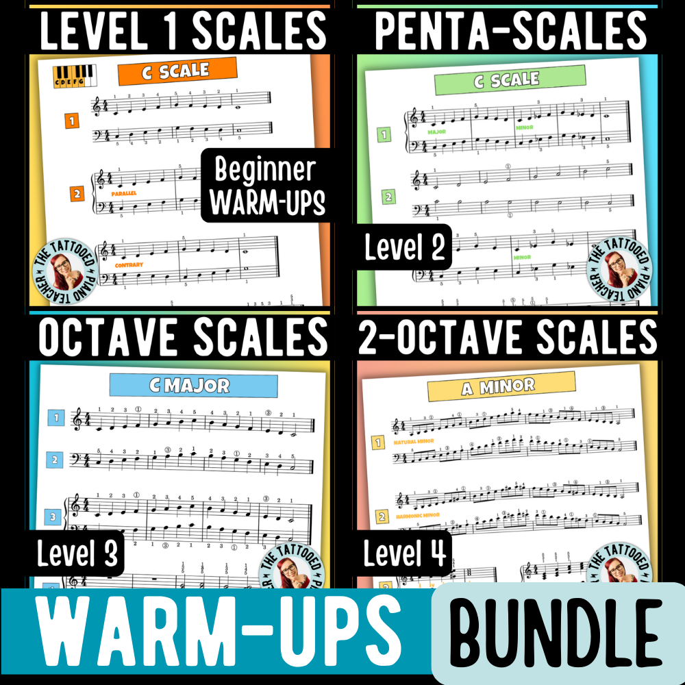 Scales + Warm-ups Level 1-4 Bundle