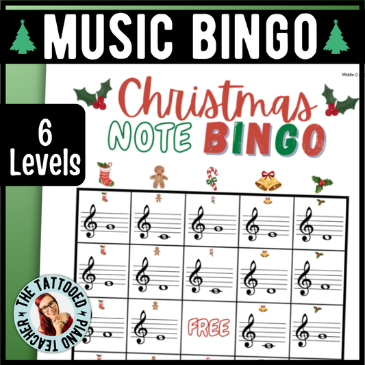 Christmas Music Note Bingo