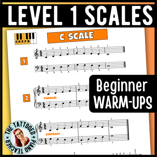 Beginner 5-Finger Scales for Level 1 Piano Students