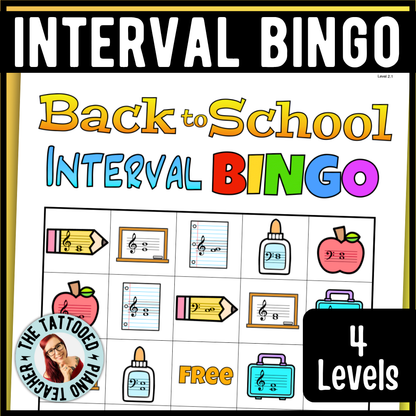 Back to School Interval Bingo