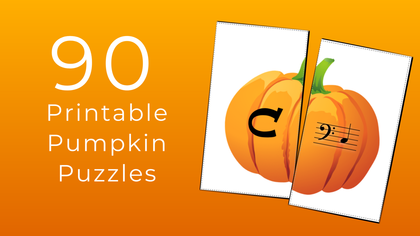 Fall Pumpkin Music Theory Puzzles