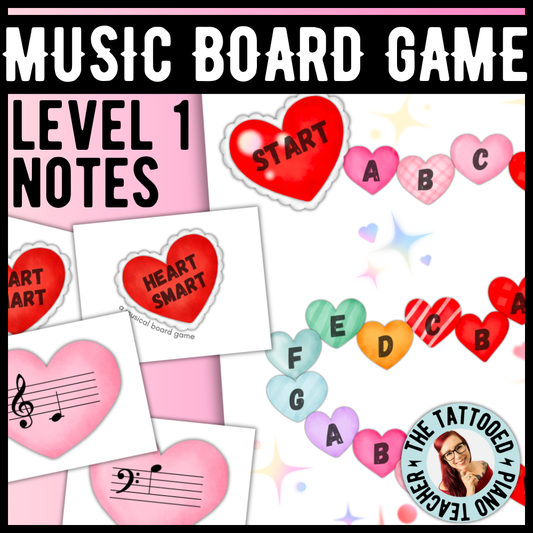 Level 1 Valentine's Day Music Note Board Game