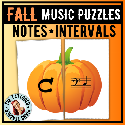 Fall Pumpkin Music Theory Puzzles