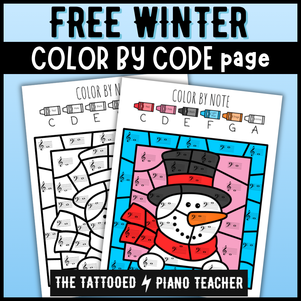 Winter Music Coloring Page