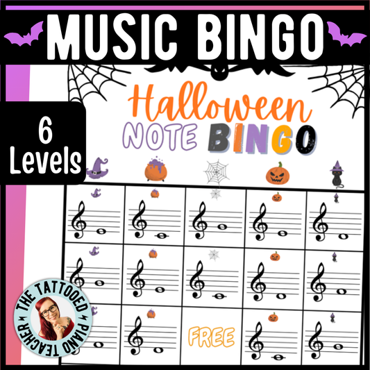 Halloween Music Note Bingo