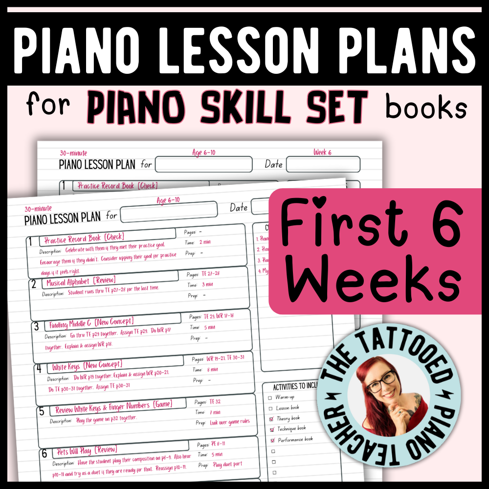 Piano Skill Set Lesson Plans
