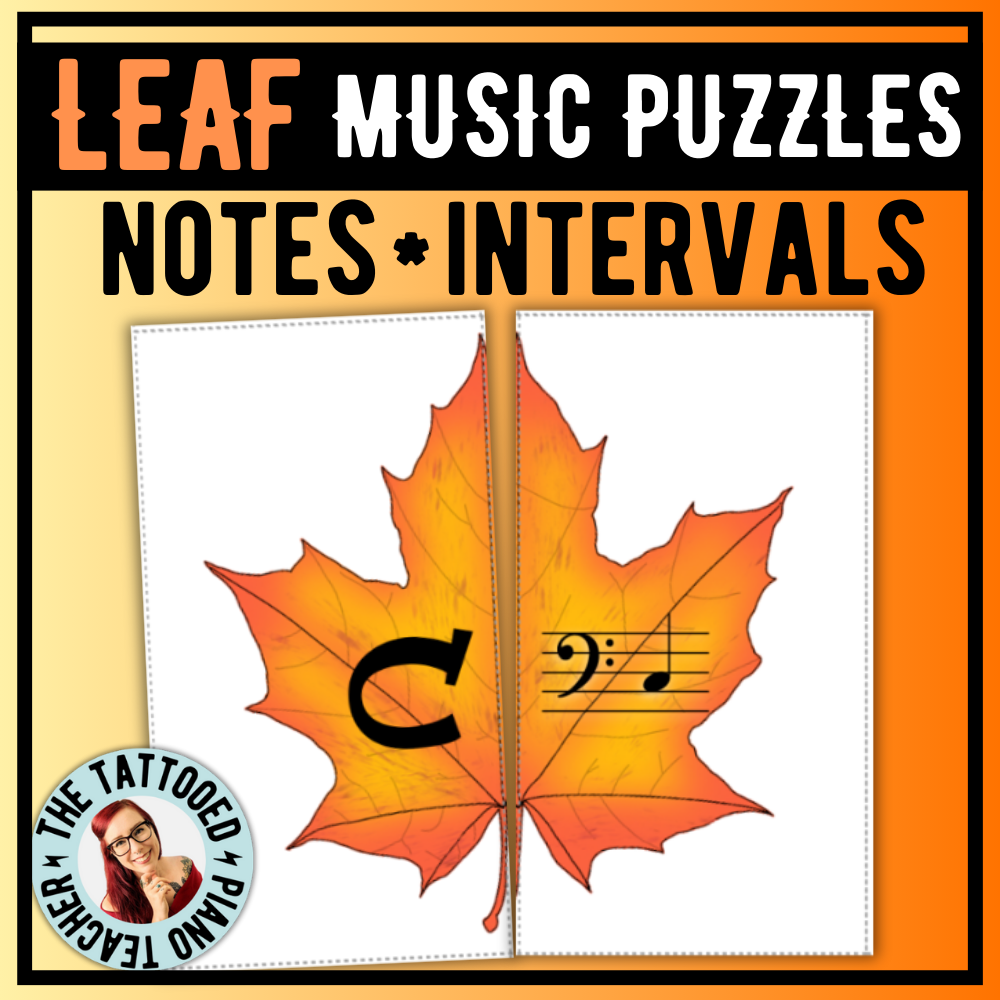 Fall Leaf Music Theory Puzzles