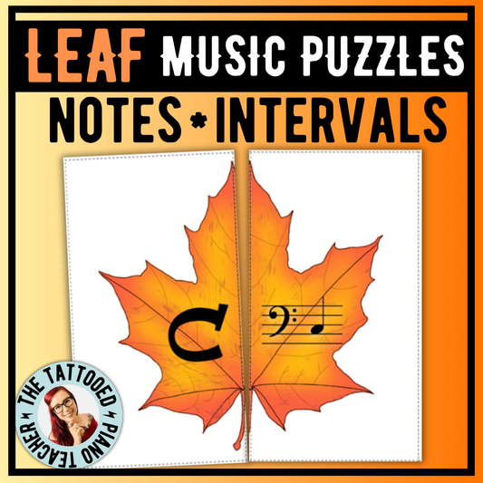 Fall Leaf Music Theory Puzzles