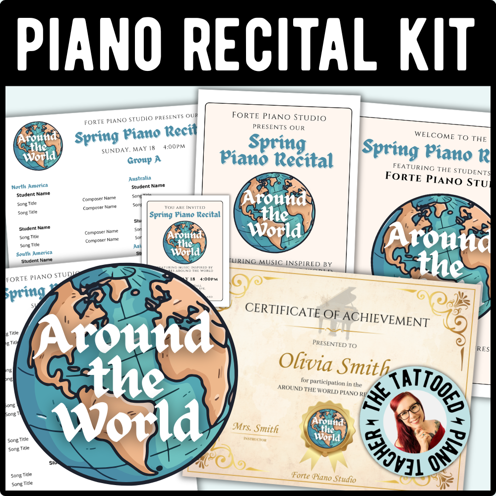 Around the World Piano Recital Kit