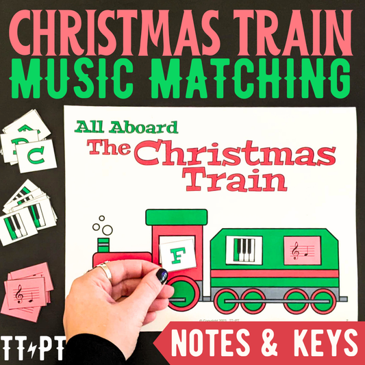 Christmas Train Puzzles Set 1: Notes & Key Names