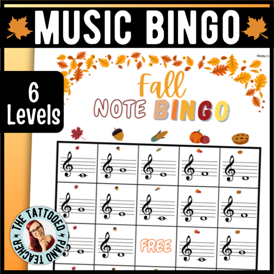 Fall Music Note Bingo
