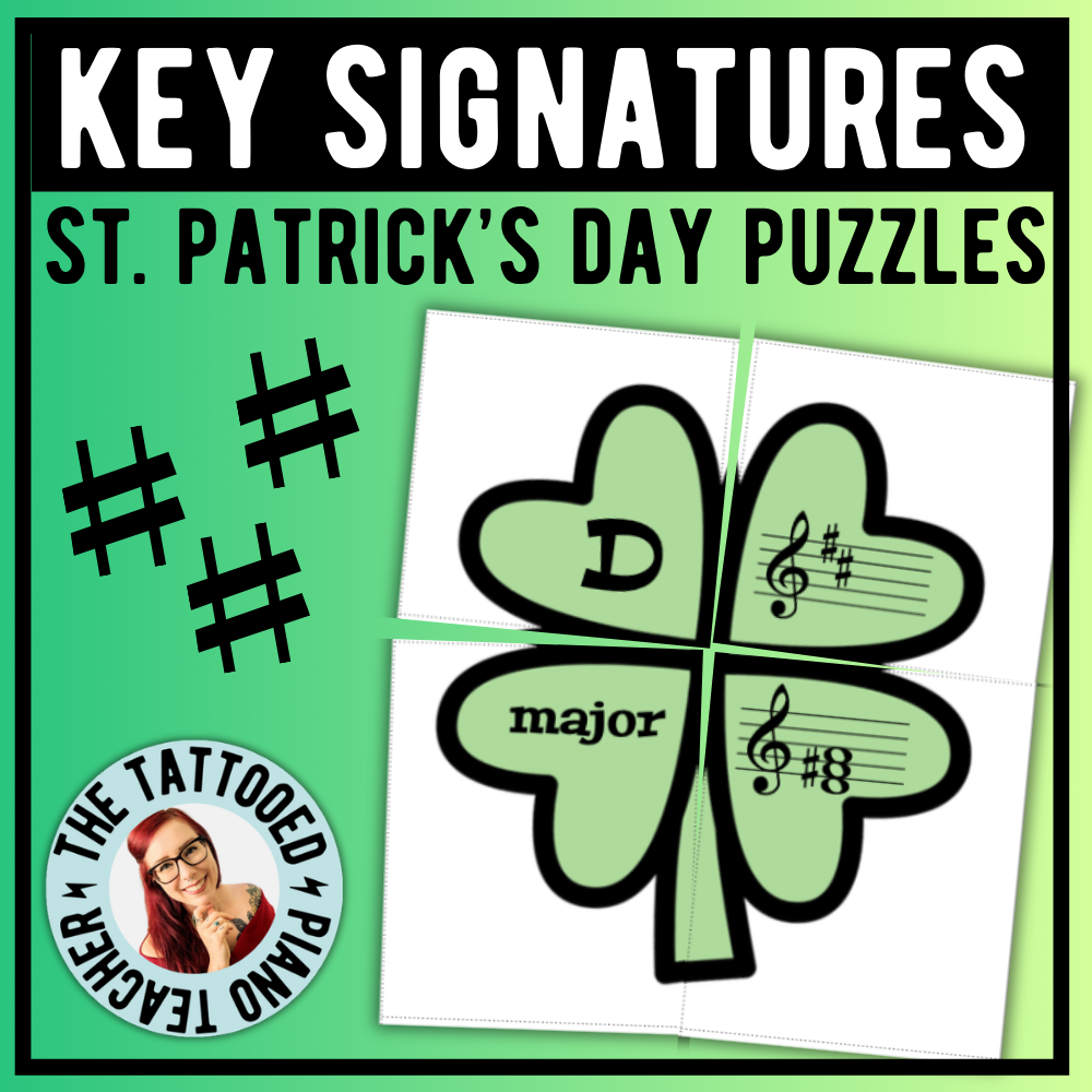Key Signature Shamrock Puzzles