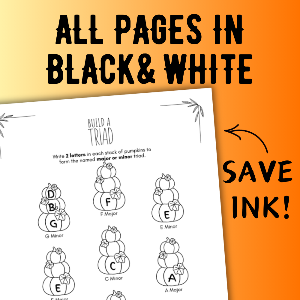 Fall TRIADS Worksheets
