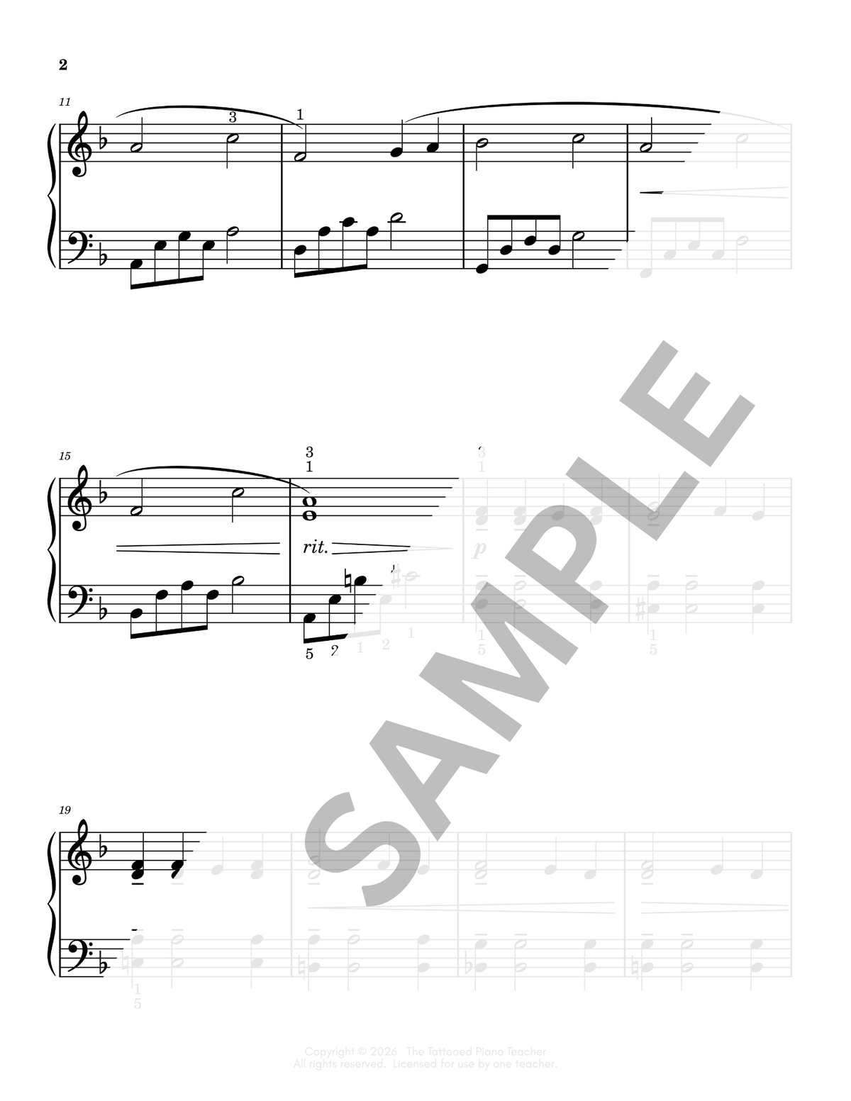 Through Maple Woods of Gold - Level 3B Late Elementary Fantasy Piano Solo Sheet Music
