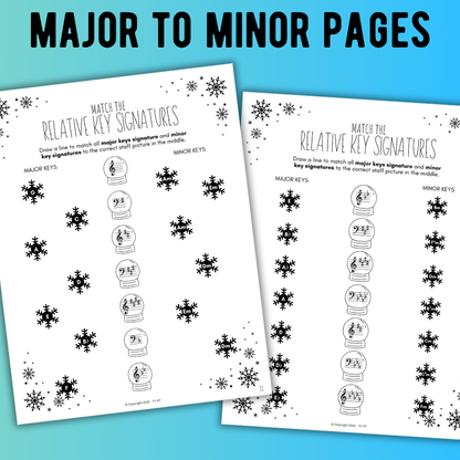 Winter KEY SIGNATURES Worksheets