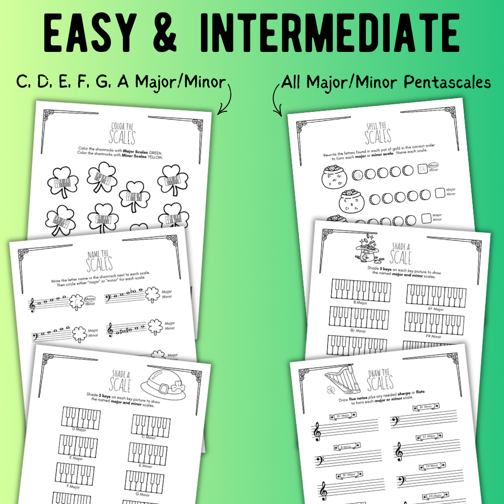 St. Patrick's Day SCALES Worksheets