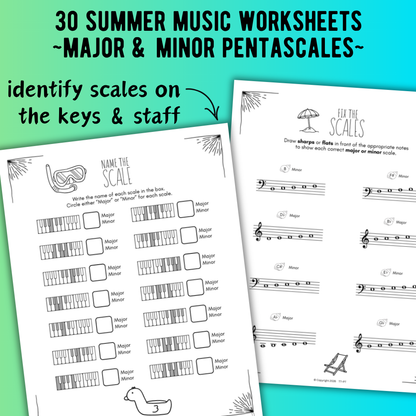 Summer SCALES Worksheets