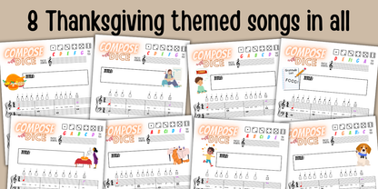 Thanksgiving Music Activity Bundle