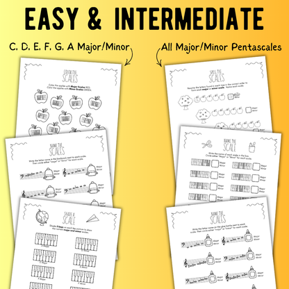 Back to School SCALES Worksheets