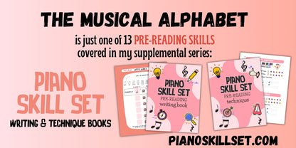 Back to School MUSICAL ALPHABET Music Worksheets