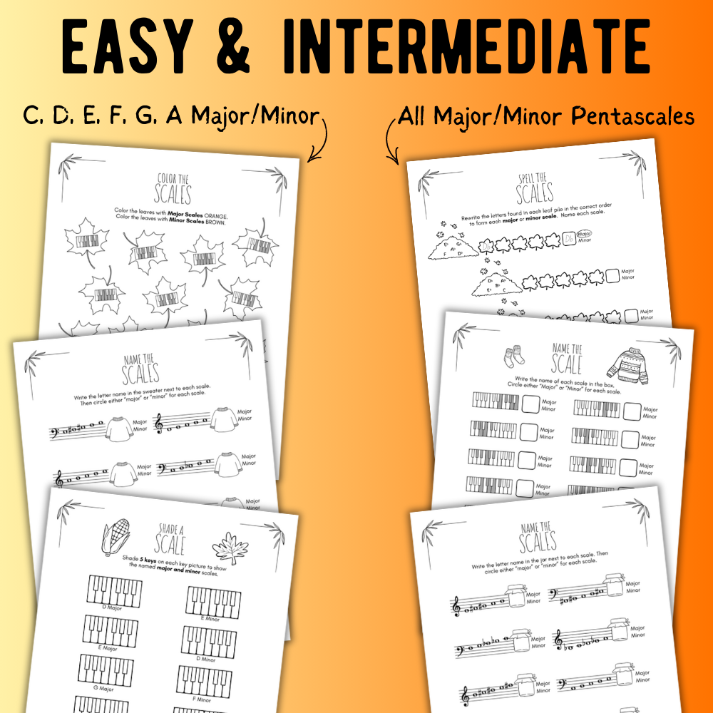 Fall SCALES Worksheets