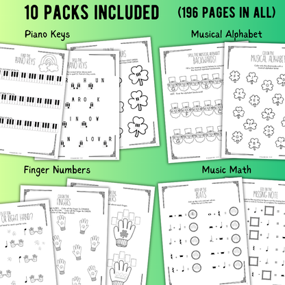 St. Patrick's Day Music Worksheets Bundle