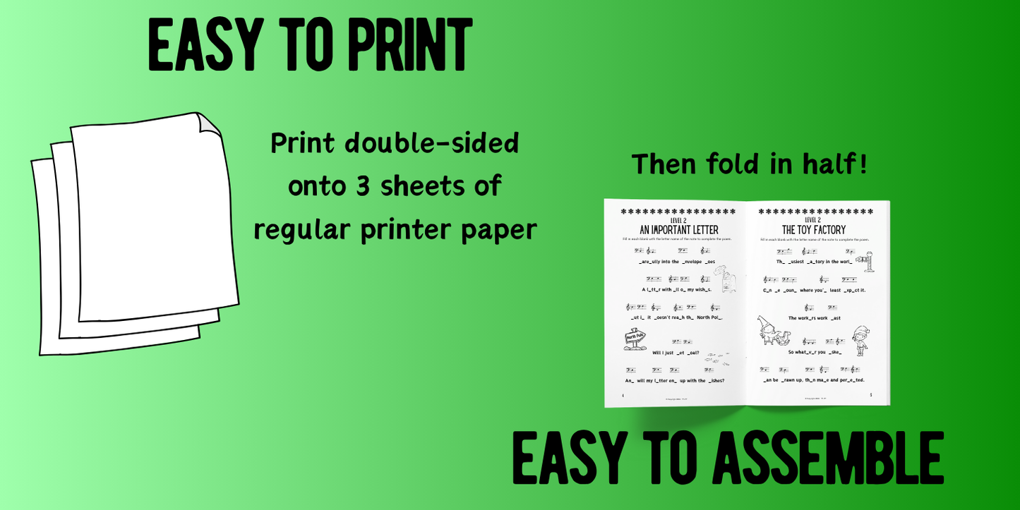 Level 2 Christmas Music Story Booklet
