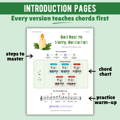 God Rest Ye Merry Gentlemen Beginner Lead Sheet Music