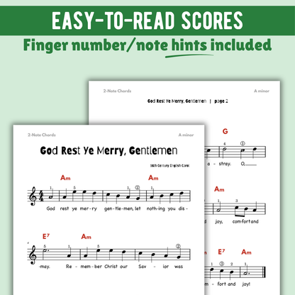 God Rest Ye Merry Gentlemen Beginner Lead Sheet Music