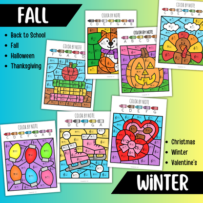 Color-By-Note Year-Round Bundle