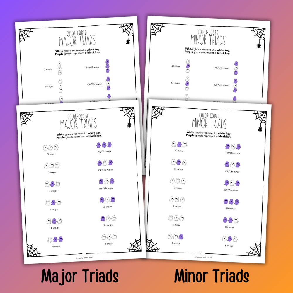 Halloween Color-Coded Chord Charts
