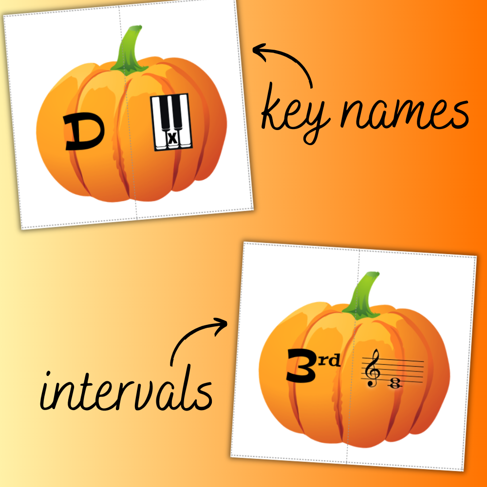 Fall Pumpkin Music Theory Puzzles