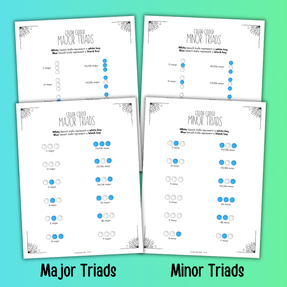 Summer Color-Coded Chord Charts