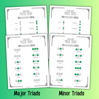 St. Patrick's Day Color-Coded Chord Charts