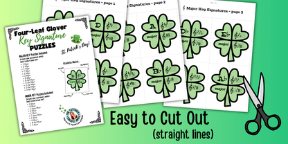 Key Signature Shamrock Puzzles