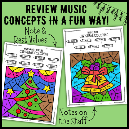 Christmas Music Worksheets Bundle
