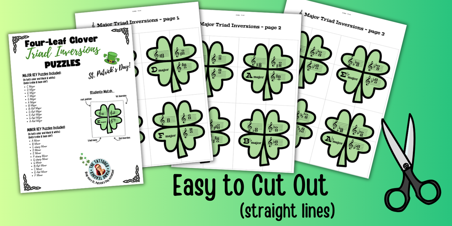 Chord Inversion Shamrock Puzzles