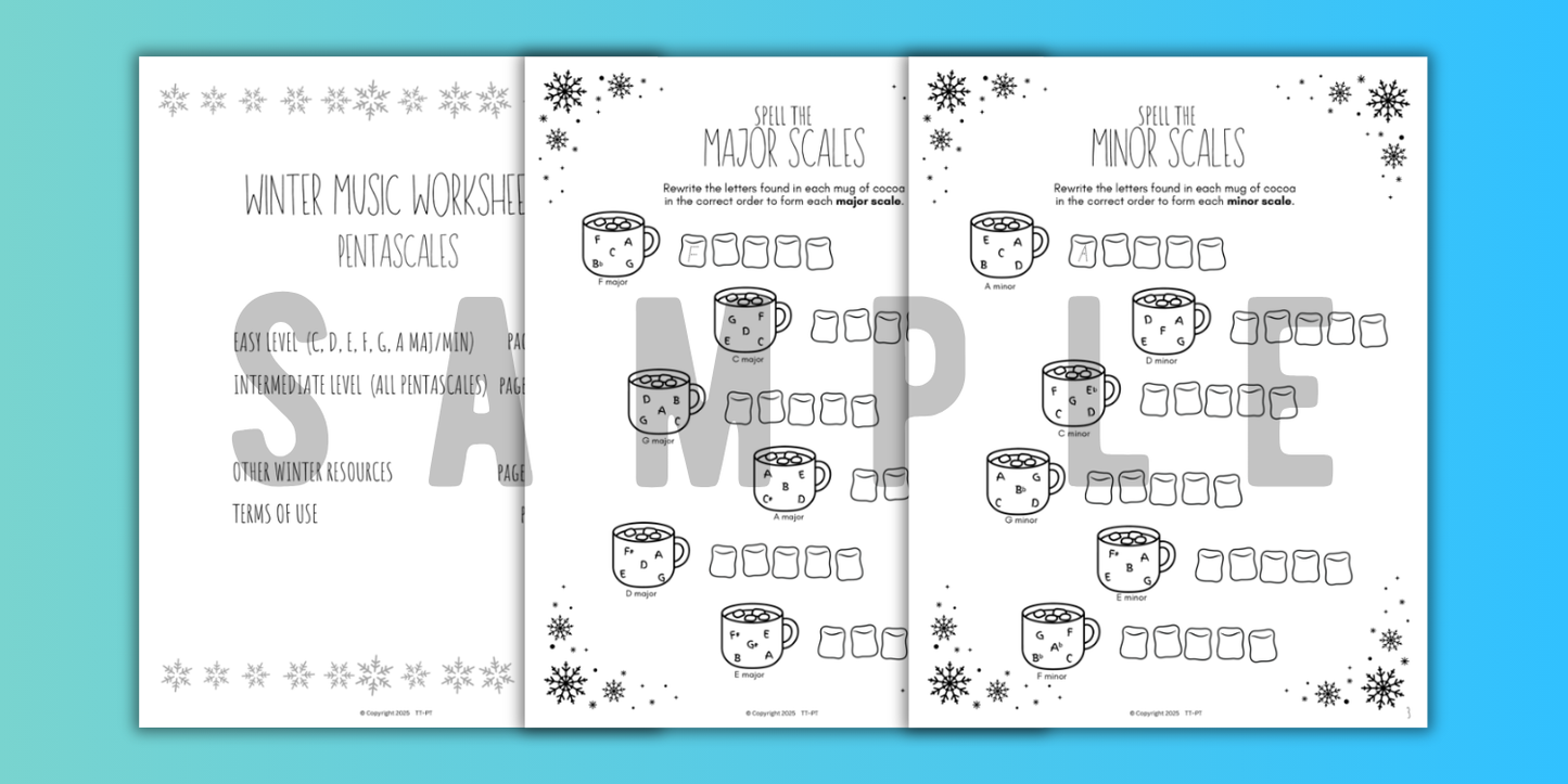 Winter SCALES Worksheets