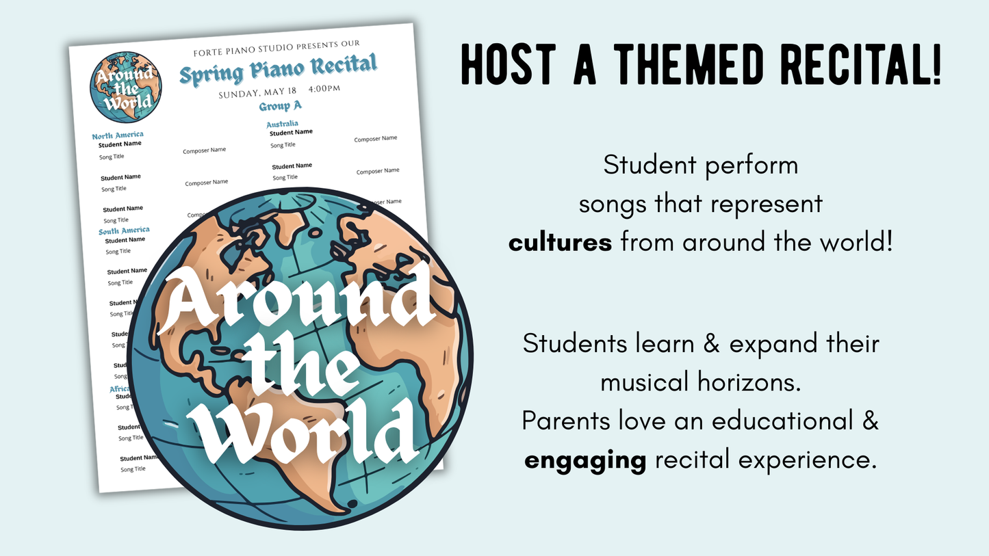 Around the World Piano Recital Kit