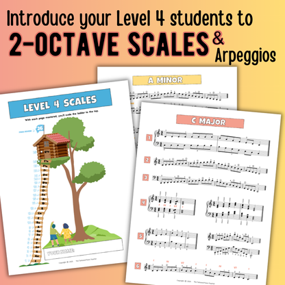 Two Octave Scales for Level 4 Piano Students