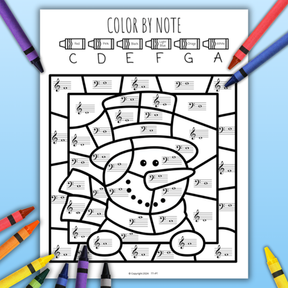 Winter Music Coloring Page