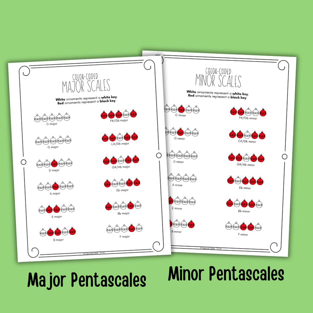 Christmas Color-Coded Scale Charts