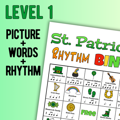 St. Patrick's Day Rhythm Bingo