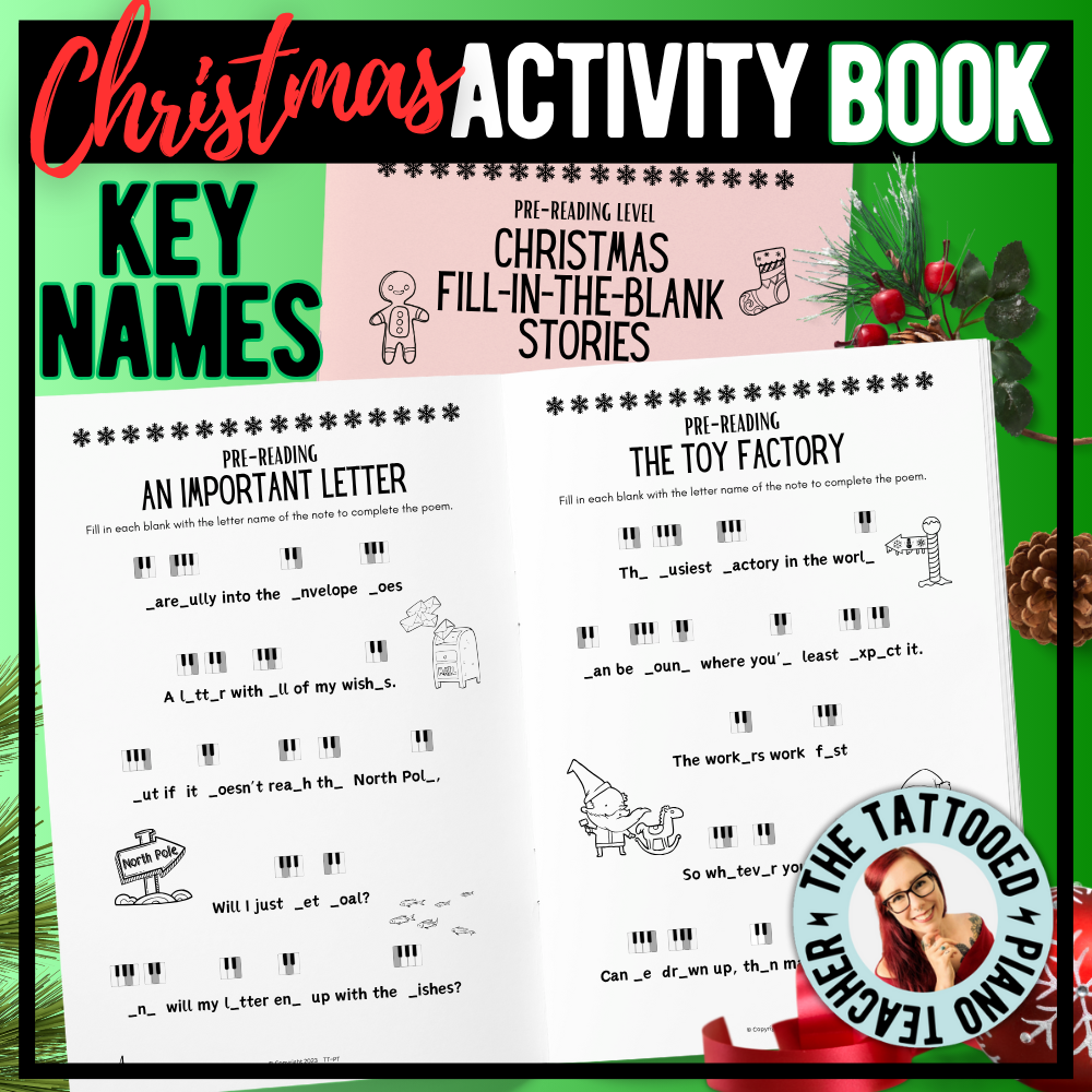 Pre-reading Christmas Music Story Booklet