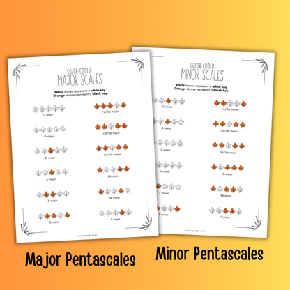 Fall Color-Coded Scale Charts