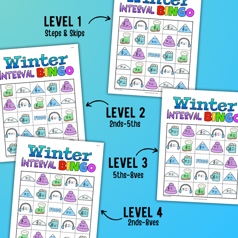 Winter Music Interval Bingo